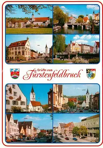 AK / Ansichtskarte Fuerstenfeldbruck Schloss Kirchen Teilansichten  Kat. Fuerstenfeldbruck