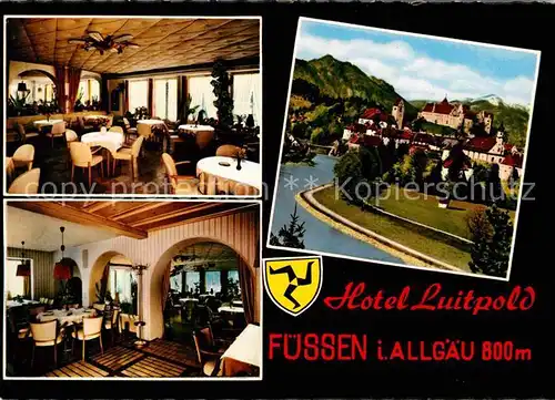 AK / Ansichtskarte Fuessen Allgaeu Hotel Luitpold Gastraeume Kat. Fuessen