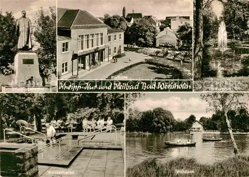 AK / Ansichtskarte Bad Woerishofen Kneippdenkmal Waldsee Wassertreten Kat. Bad Woerishofen