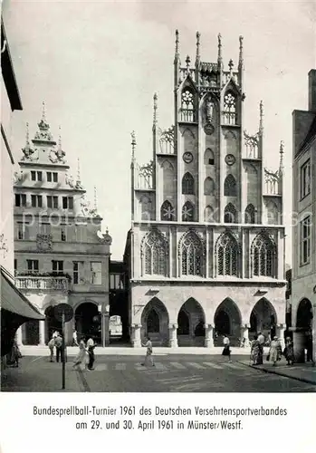 AK / Ansichtskarte Muenster Westfalen Rathaus Stadtweinhaus  Kat. Muenster