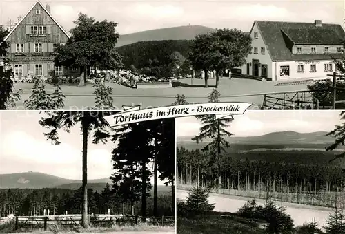 AK / Ansichtskarte Torfhaus Harz Hotel Restaurant Das Torfhaus mit Brocken Kat. Altenau