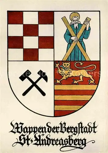 AK / Ansichtskarte Andreasberg Harz St Wappen Bergstadt Kat. Sankt Andreasberg