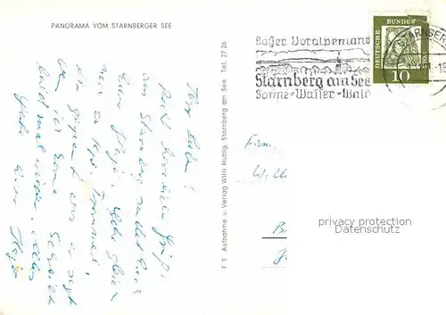 AK / Ansichtskarte Starnberg See Panoramakarte Karwendel Wetterstein Kat. Starnberg