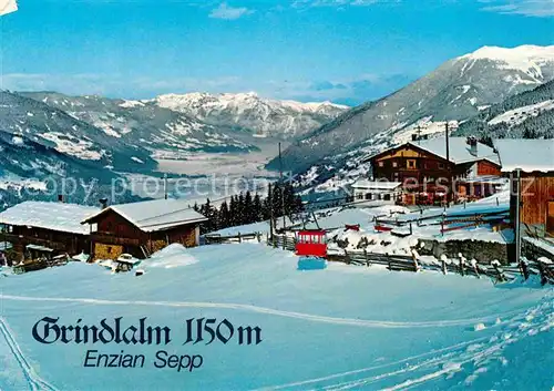 AK / Ansichtskarte Zell Ziller Tirol Grindalm Enzian Sepp Winter Kat. Zell am Ziller
