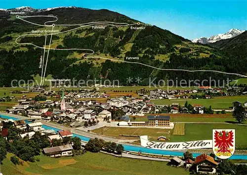AK / Ansichtskarte Zell Ziller Tirol Grindalm Panoramakarte Kat. Zell am Ziller