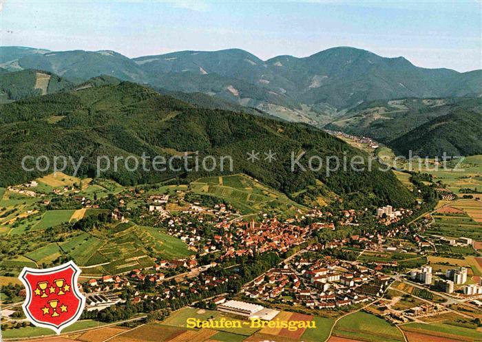 AK / Ansichtskarte Staufen Breisgau Luftaufnahme Kat. Staufen im