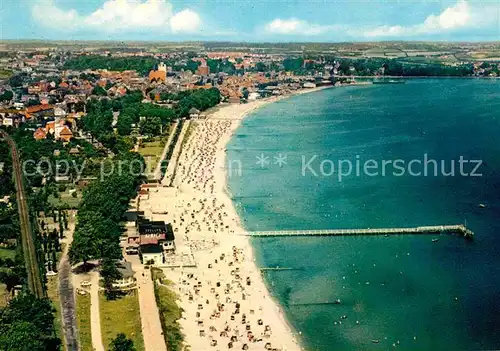 AK / Ansichtskarte Eckernfoerde Luftaufnahme Strand Kat. Eckernfoerde