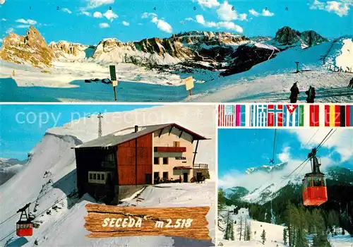 AK / Ansichtskarte Groeden Tirol Winter Skiweltmeisterschaften Seceda Kat. Italien