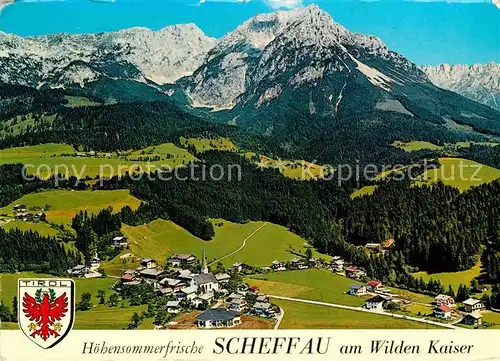 AK / Ansichtskarte Scheffau Wilden Kaiser Panorama Kirche Kat. Scheffau am Wilden Kaiser