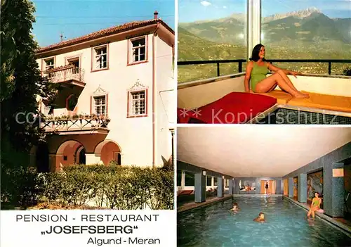 AK / Ansichtskarte Algund Merano Pension Josefberg Schwimmbad Kat. Italien