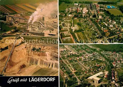 AK / Ansichtskarte Laegerdorf Fliegeraufnahme Breitenburger Portland Cement Fabrik Kat. Laegerdorf