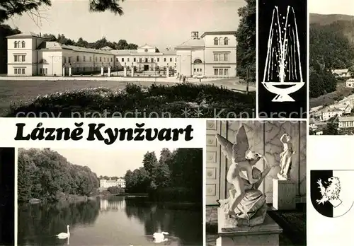 AK / Ansichtskarte Bad Koenigswart Tschechien Kurhaus Kurgarten See  Kat. Lazne Kynzvart