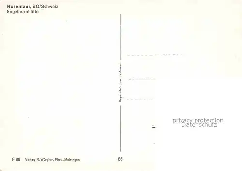 AK / Ansichtskarte Rosenlaui BE Engelhornhuette Kat. Rosenlaui