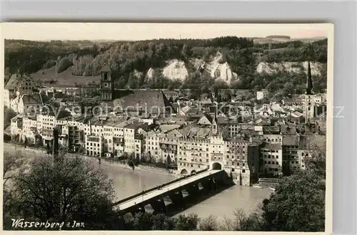 AK / Ansichtskarte Wasserburg Inn Panorama Innbruecke Kat. Wasserburg a.Inn