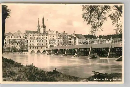 AK / Ansichtskarte Wasserburg Inn Innbruecke Teilansicht Kat. Wasserburg a.Inn