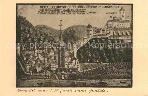 AK / Ansichtskarte Bernkastel Kues Stadtbild 1550 Kat. Bernkastel Kues