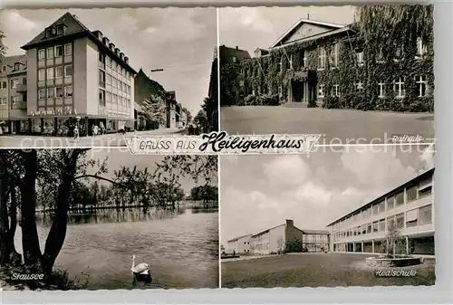 AK / Ansichtskarte Heiligenhaus Mettmann Rathaus Stausee Realschule