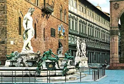 AK / Ansichtskarte Firenze Toscana Piazza Signoria Fontana del Nettuno Kat. Firenze