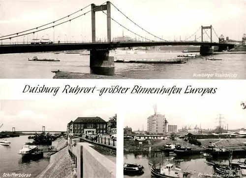 AK / Ansichtskarte Duisburg Ruhr Binnenhafen  Schifferboerse Phoenix Rheinrohr Kat. Duisburg