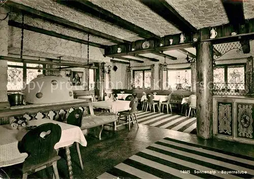 AK / Ansichtskarte Sonthofen Oberallgaeu Gasthaus Sonnenalp Bauernstube Kat. Sonthofen