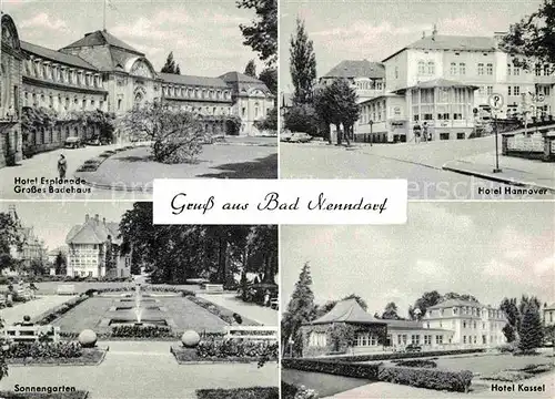 AK / Ansichtskarte Bad Nenndorf Hotel Esplanade Grosses Badehaus Sonnengarten Hotel Kassel  Kat. Bad Nenndorf