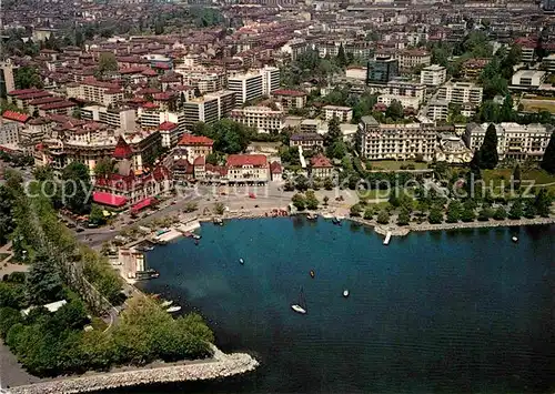 AK / Ansichtskarte Ouchy Genfersee Fliegeraufnahme Kat. Lausanne