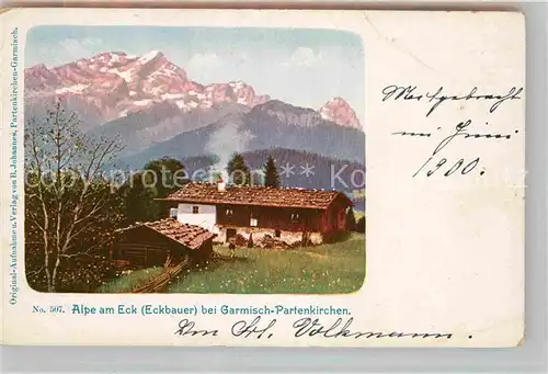 AK / Ansichtskarte Garmisch Partenkirchen Alpe am Eck Kat. Garmisch Partenkirchen