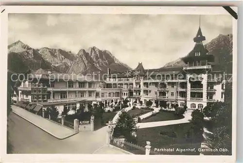 AK / Ansichtskarte Garmisch Partenkirchen Parkhotel Alpenhof Kat. Garmisch Partenkirchen