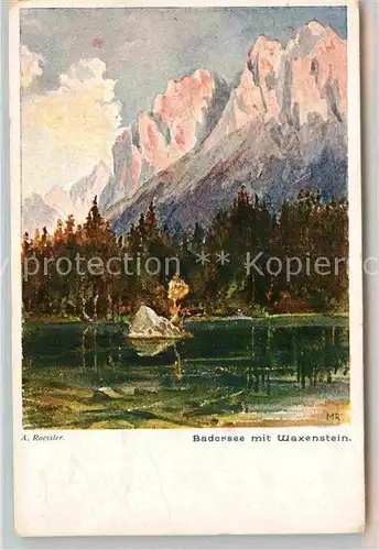 AK / Ansichtskarte Badersee mit Waxenstein Kat. Grainau