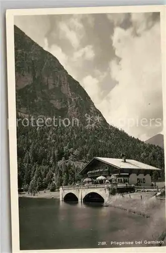 AK / Ansichtskarte Garmisch Partenkirchen Pflegersee Kat. Garmisch Partenkirchen