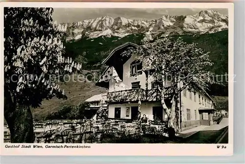 AK / Ansichtskarte Garmisch Partenkirchen Gasthof Stadt Wien  Kat. Garmisch Partenkirchen