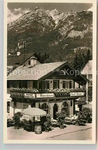 AK / Ansichtskarte Garmisch Partenkirchen Muenchner Hofbraeustueberl Kat. Garmisch Partenkirchen