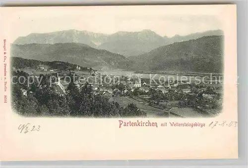 AK / Ansichtskarte Partenkirchen Wettersteingebirge Kirche Panorama Kat. Garmisch Partenkirchen