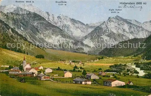 AK / Ansichtskarte Hinterstein Bad Hindelang Gesamtansicht Rauhorn Kugelhorn Alpe Spitze