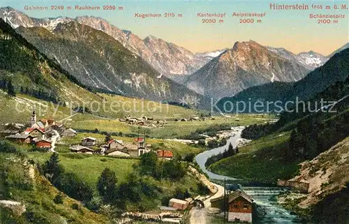 AK / Ansichtskarte Hinterstein Bad Hindelang Gaishorn Kugelhorn Kastenkoepf Schaenzelspitz