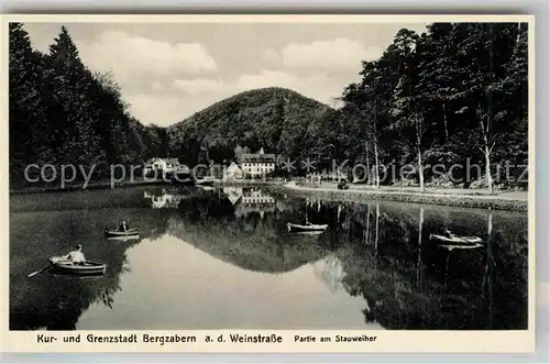 AK / Ansichtskarte Bergzabern Bad Partie am Stauweiher Kat. Bad Bergzabern