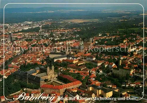 AK / Ansichtskarte Bamberg Blick auf Kloster Michelsberg und Dom Fliegeraufnahme Kat. Bamberg