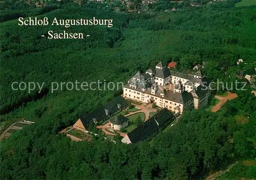 AK / Ansichtskarte Augustusburg Renaissance Schloss Fliegeraufnahme Kat. Augustusburg