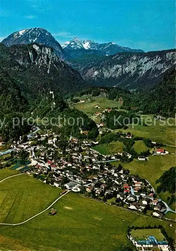 AK / Ansichtskarte Karlstein Oberbayern mit Ristfeuchthorn Sonntagshorn Chiemgauer Alpen Fliegeraufnahme Kat. Bad Reichenhall