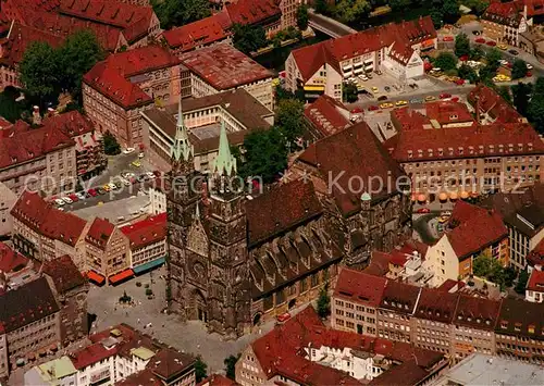 AK / Ansichtskarte Nuernberg St Lorenzkirche Fliegeraufnahme Kat. Nuernberg