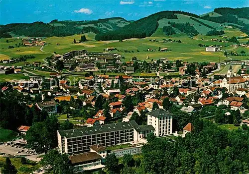 AK / Ansichtskarte Oberstaufen Schlossberklinik Allgaeuer Alpen Fliegeraufnahme Kat. Oberstaufen