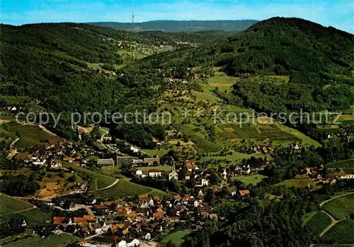 AK / Ansichtskarte Sasbachwalden Blumen und Weinort im Schwarzwald Fliegeraufnahme Kat. Sasbachwalden