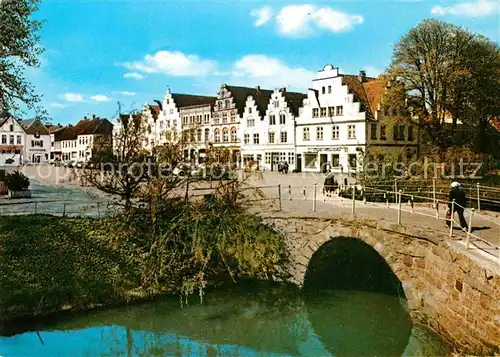 AK / Ansichtskarte Friedrichstadt Eider Steinerne Bruecke Giebelhaeuser am Markt Luftkurort Kat. Friedrichstadt