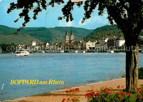 AK / Ansichtskarte Boppard Rhein Rheinpromenade Dampfer Kat. Boppard