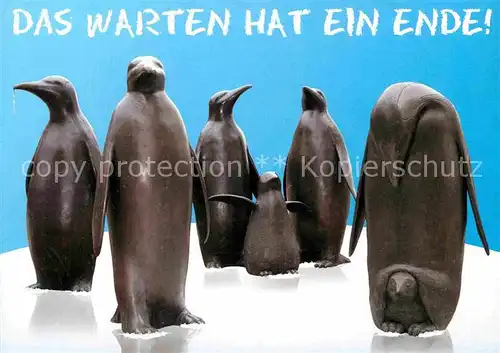 AK / Ansichtskarte Pinguin Apres Ski Bar Henrics Chemnitz  Kat. Tiere