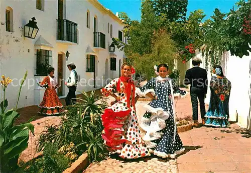 AK / Ansichtskarte Tanz Taenzer Flamenco Flamencokleid Costa del Sol Spanien 