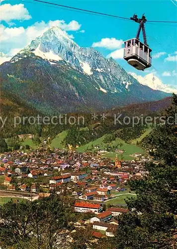 AK / Ansichtskarte Seilbahn Karwendel Mittenwald Wetterstein  Kat. Bahnen