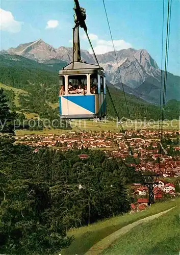 AK / Ansichtskarte Seilbahn Wankbahn Garmisch Partenkirchen Zugspitzgruppe  Kat. Bahnen