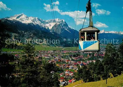 AK / Ansichtskarte Seilbahn Wankbahn Garmisch Partenkirchen Zugspitzgruppe Kat. Bahnen