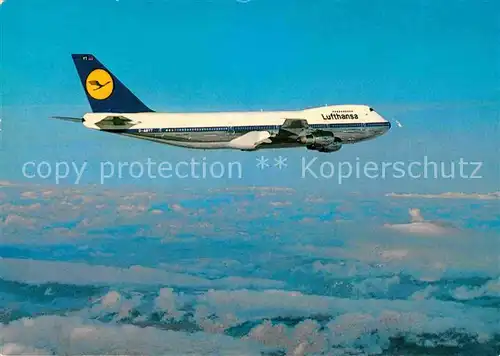 AK / Ansichtskarte Lufthansa Boeing B 747 D Jumbo Jet Kat. Flug